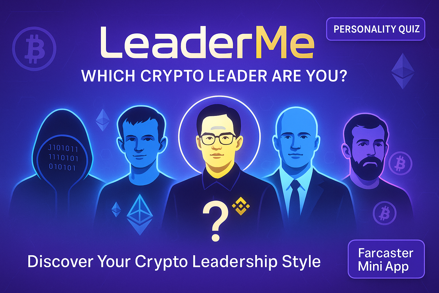 LeaderMe - Which Crypto Leader Are You? - Farcaster Mini Apps